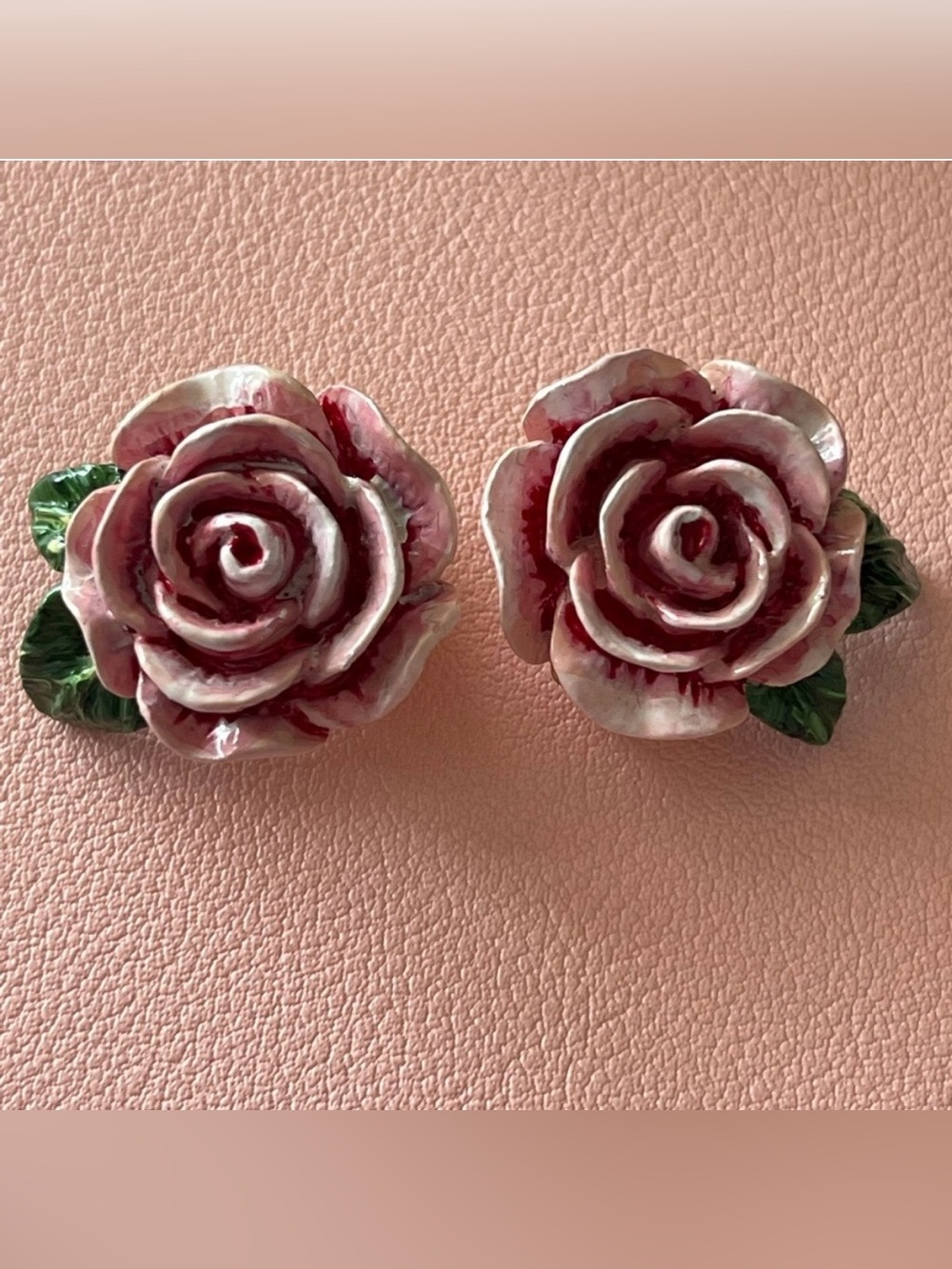 STUNNING DOLCE AND GABBANA HAND PAINTED EARRINGS